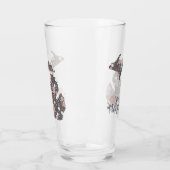 Michigan I Liebe Floral Gefüllt Silhouette Glas (Links)
