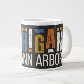 Michigan Ich vermisse Ann Arbor Jumbo-Tasse (Vorderseite Rechts)