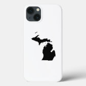 Michigan in Schwarz und Weiß Case-Mate iPhone Hülle (Rückseite)