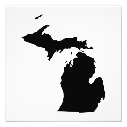 Michigan in Schwarz und Weiß Fotodruck (Vorne)