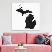 Michigan in Schwarz und Weiß Leinwanddruck (Insitu (Wohnzimmer))