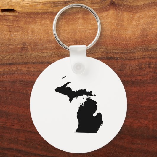 Michigan in Schwarz und Weiß Schlüsselanhänger (Vorderseite)