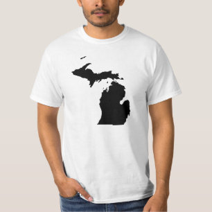 Michigan in Schwarz und Weiß T-Shirt