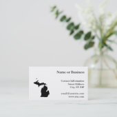 Michigan in Schwarz und Weiß Visitenkarte (Stehend Vorderseite)