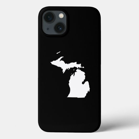 Michigan in Weiß und Schwarz Case-Mate iPhone Hülle (Rückseite)