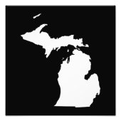 Michigan in Weiß und Schwarz Fotodruck (Vorne)