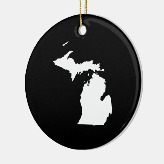 Michigan in Weiß und Schwarz Keramikornament (Links)