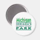 Michigan Indianas größter Staat Park Magnet (Vorderseite/Rückseite)