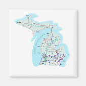 Michigan Interstate Map Magnet (Vorne)