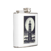 Michigan Island Lighthouse Moon Flachmann (Rechts)