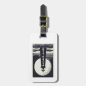 Michigan Island Lighthouse Moon Gepäckanhänger (Vorderseite vertikal)