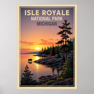 Michigan Isle Royale National Park V02 Poster
