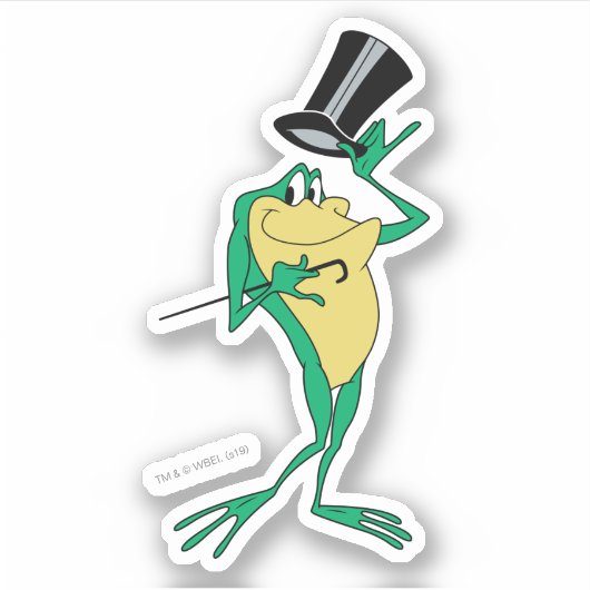 Michigan J. Frog in Farbe Aufkleber (Vorderseite)