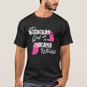 Michigan Just a Michigan Mädchen in einer Indiana T-Shirt