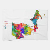 Michigan-Karte Geschirrtuch (Horizontal)