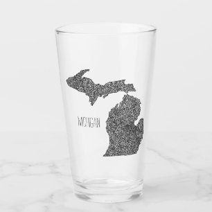 Michigan-Karte Glas