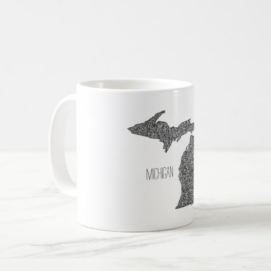Michigan-Karte Kaffeetasse (Vorderseite Links)