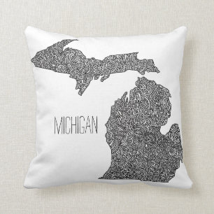 Michigan-Karte Kissen