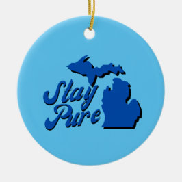 Michigan - Karte Kontur Keramik Ornament