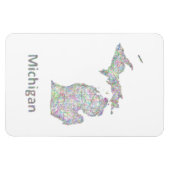 Michigan-Karte Magnet (Horizontal)