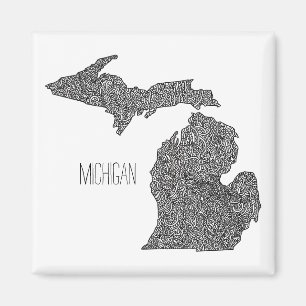 Michigan-Karte Magnet