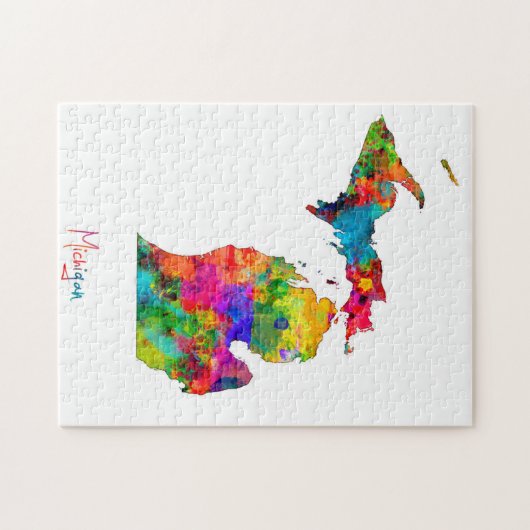 Michigan-Karte Puzzle (Horizontal)