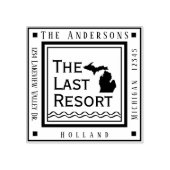 Michigan Karte Rücksendeadresse Square Gummistempel (Prägung)