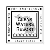 Michigan Karte Rücksendeadresse Square Permastempel (Design)