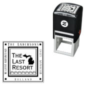 Michigan Karte Rücksendeadresse Square Permastempel (Beispiel)