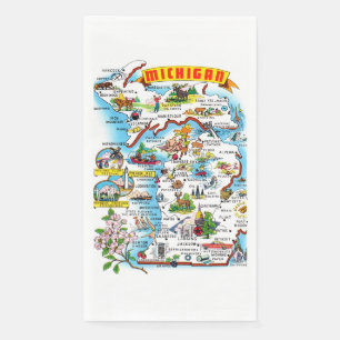 Michigan-Karte Serviette