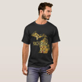 Michigan Karte und Text T-Shirt (Vorne ganz)