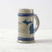 Michigan-Karte und Wappen Bierglas (VorderseiteRechts)