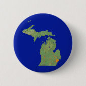 Michigan-Karten-Knopf Button (Vorderseite)