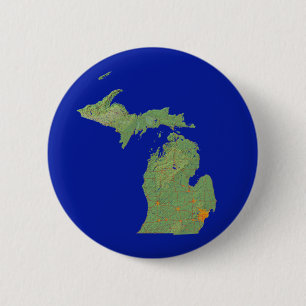 Michigan-Karten-Knopf Button
