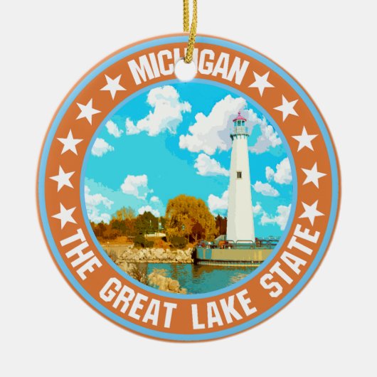 Michigan Keramik Ornament (Vorne)