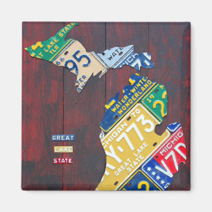 Michigan-Kfz-Kennzeichen-Kartemit Absicht Turnpike Magnet