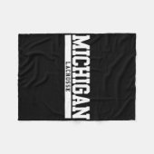 Michigan Lacrosse Fleecedecke (Vorderseite (Horizontal))
