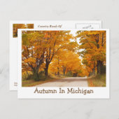 "MICHIGAN LAND STRASSE ALL AGLOOR with FALL FALL C Postkarte (Vorne/Hinten)