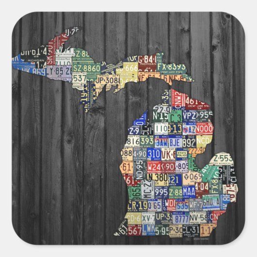 Michigan Landkreises License Plate Art Sticker (Vorderseite)