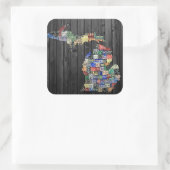 Michigan Landkreises License Plate Art Sticker (Tasche)