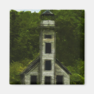 Michigan-Leuchtturm-abstrakter Impressionismus Magnet