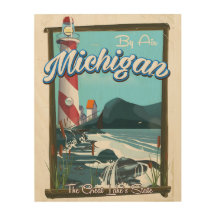Michigan Leuchtturm-Reiseposter!