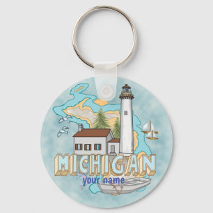 Michigan Leuchtturm-Schlüsselanhänger Schlüsselanhänger