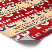 Michigan License Plate American Flag Art Poster (Ecke)