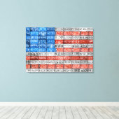 Michigan License Plate Flag USA Wrapped Canvas Leinwanddruck (Insitu (Holzboden))