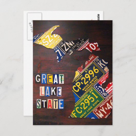 Michigan License Plate Karte (Vorne/Hinten)