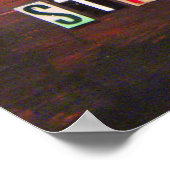 Michigan License Plate Karte drucken Poster (Ecke)