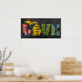 Michigan Liebe Gerecycelt Lizenzplatine Art Karte Poster (Küche)