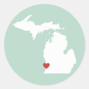 Michigan-Liebe - individuell anpassbarer Aufkleber
