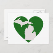 Michigan Liebe Postkarte (Vorne/Hinten)